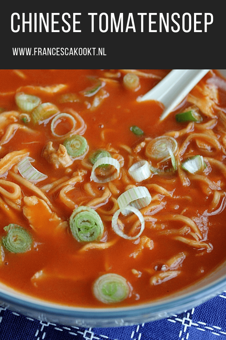 Recept chinese tomatensoep. Met o.a. tomatenpuree en gembersiroop. Lees het recept op de blog #tomatensoep