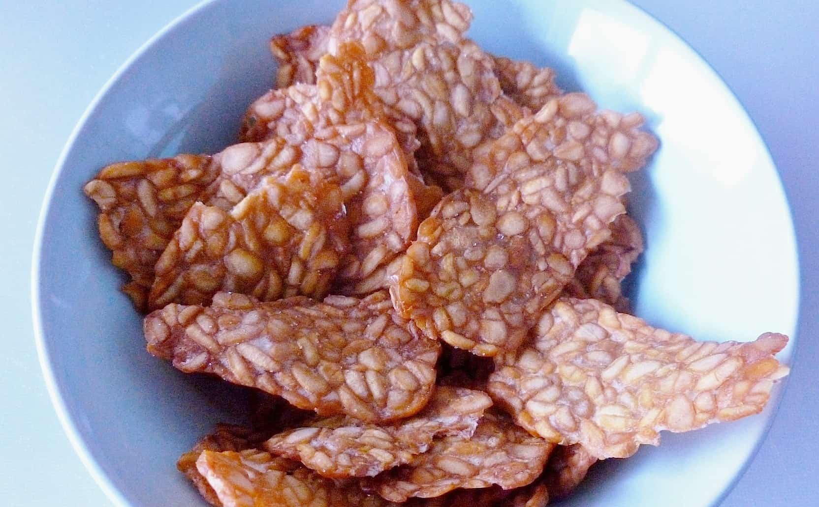 Tempeh chips zelf maken Francesca Kookt