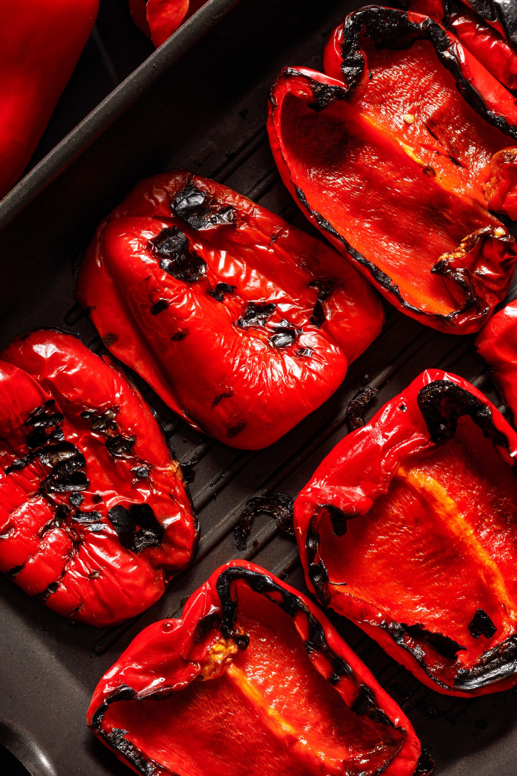 Salade met gegrilde paprika en hummus Francesca Kookt