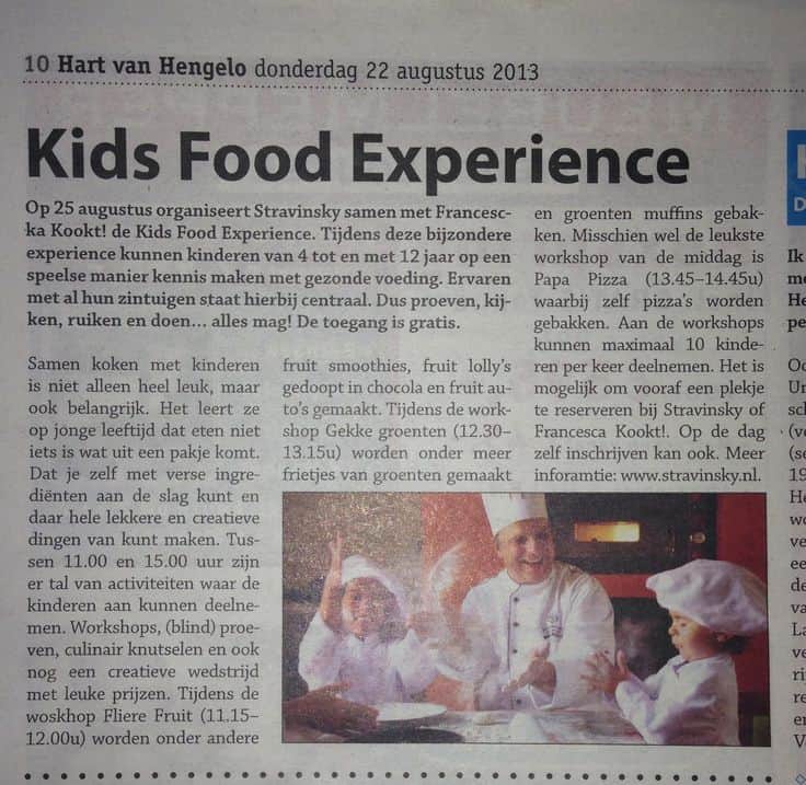 Kids Food Experience Hart van Hengelo