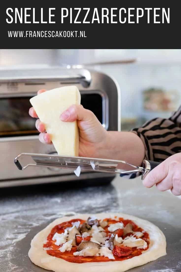 Met het kant en klare pizzadeeg van Jan maak je heel snel en makkelijk jouw favoriete pizza. De knapperige en luchtige bodem koop je kant en klaar, de toppings kies je zelf. Maak bijvoorbeeld een vegetarische pizza, zelfgemaakte pizza ai funghi, de Napolitaanse pizza margherita, pizza met parmaham of Pizza met oesterzwam en knoflook. Genoeg inspiratie! Lees alle makkelijke pizza recepten op mijn website. | Italiaanse recepten | vakantie recepten | bakken met kinderen | pizza beleg