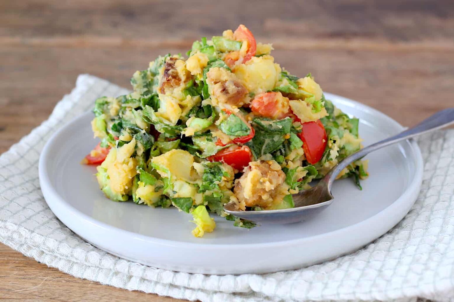 Andijviestamppot met ketjap tempeh Francesca Kookt