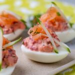 gevulde eieren met bietensalade en zalm 1 1