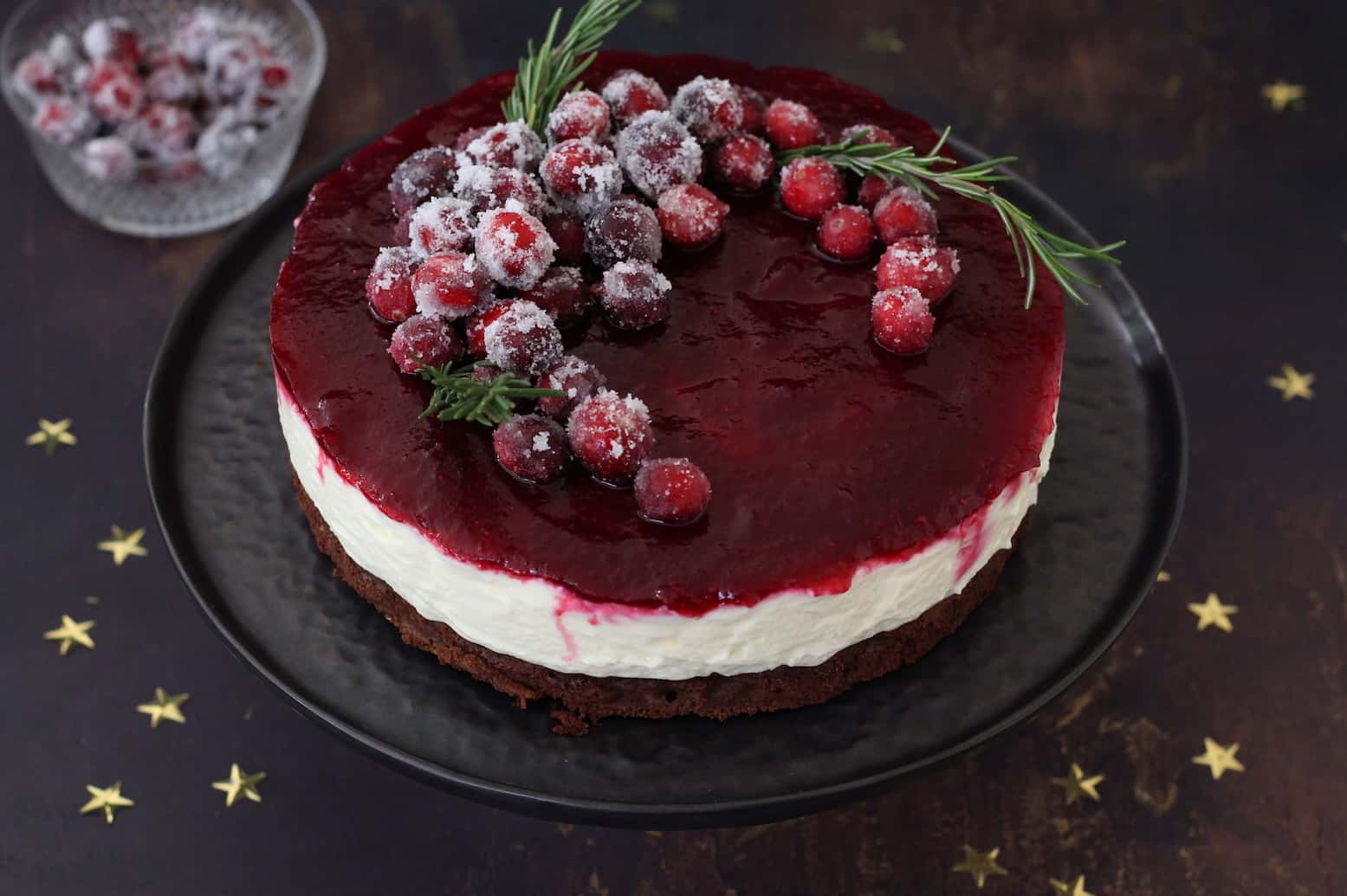 no bake witte chocolade cheesecake met cranberries 1 1