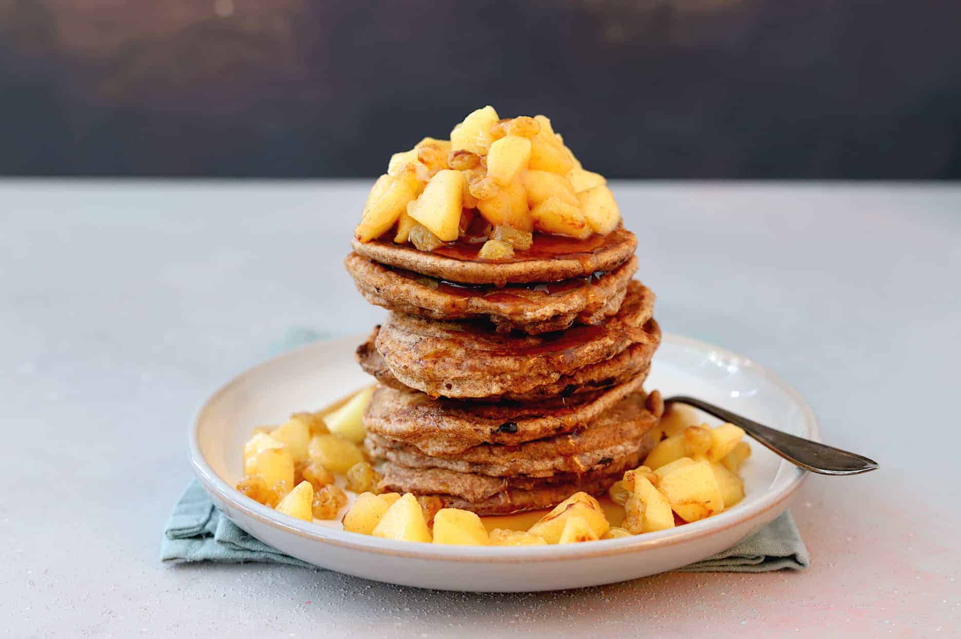 pancakes met appel kaneel en rozijnen 1 4