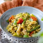 pastasalade met broccolirijst en groene asperges 1 2