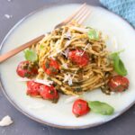 spaghetti met romige spinazie tomatensaus 1 1