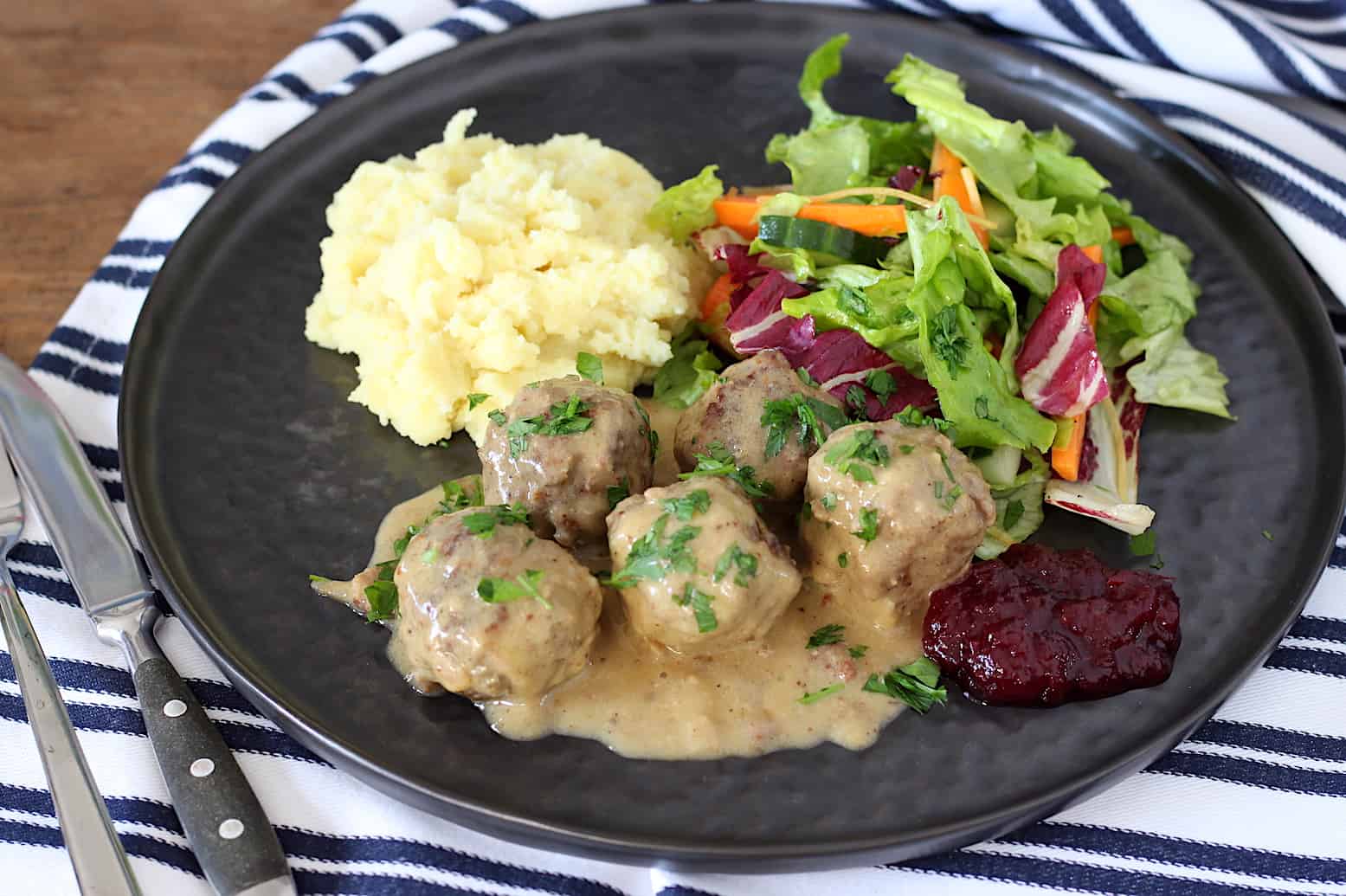 Zweedse gehaktballetjes met puree