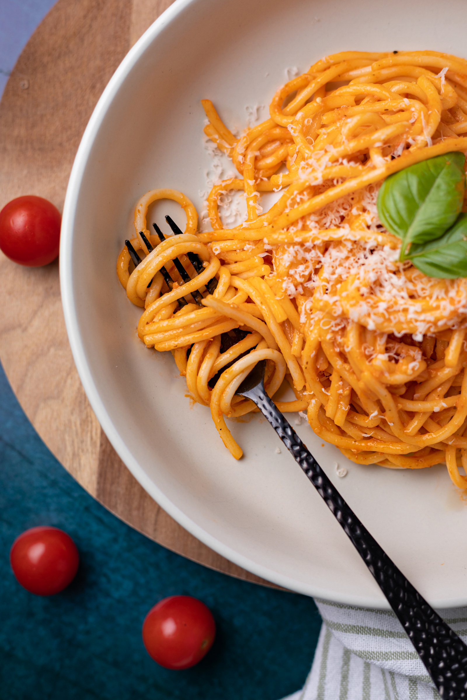 spaghetti met geroosterde cherrytomatensaus 2