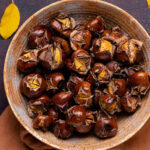 gepofte kastanjes van de barbecue met boter en fleur de sel 1