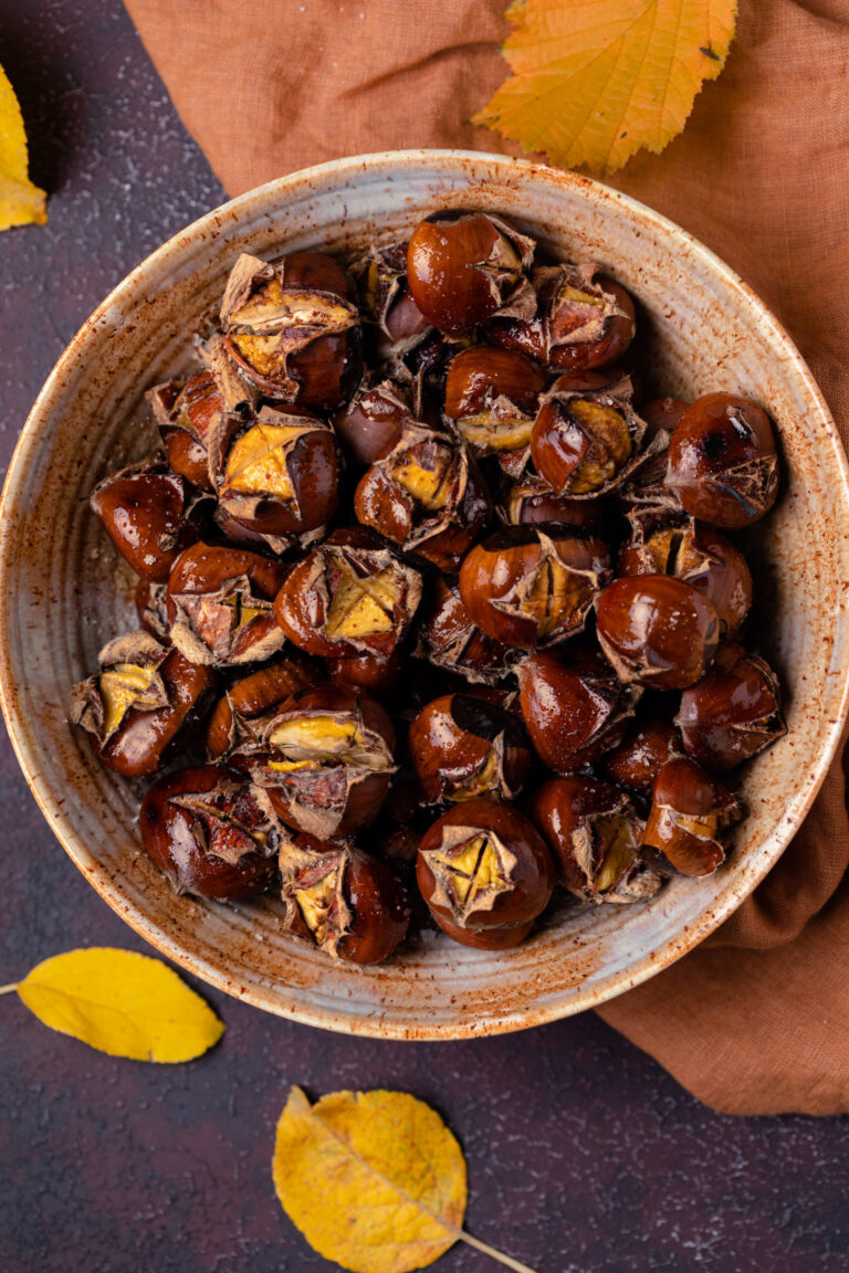 Kastanjes van de barbecue met boter en Fleur de Sel Francesca Kookt