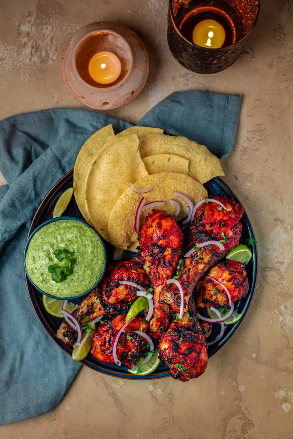Tandoori kip met kokoschutney
