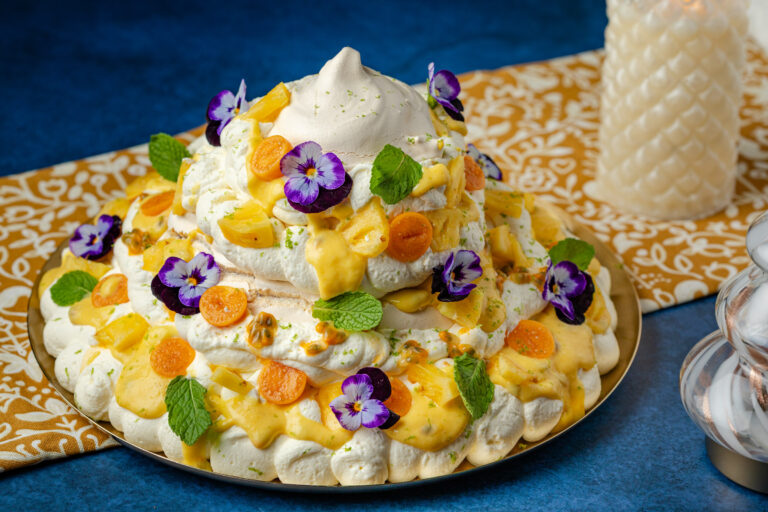 Tropische pavlova kerstboom