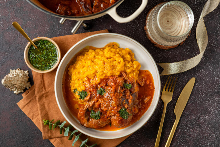 Pompoenrisotto met ossobuco en gremolata