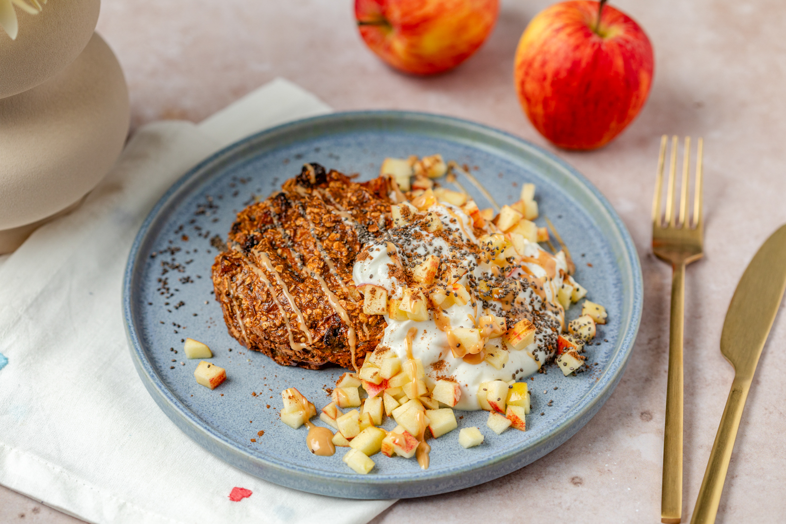 Appeltaart ontbijttaartje uit de Airfryer (én oven)