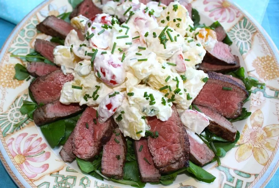 Biefstuk salade met mierikwortel aardappeltjes_2