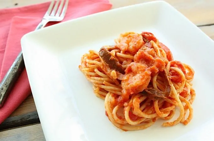 Francesca Kookt_spaghettie met Portugese garnalen_1_uitgelicht