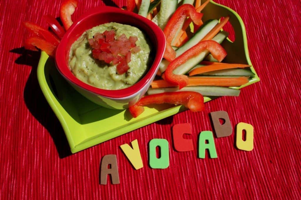 Groente met baby guacamole dip_2