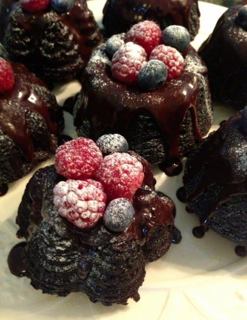 Mini chocolade cake met rood fruit1